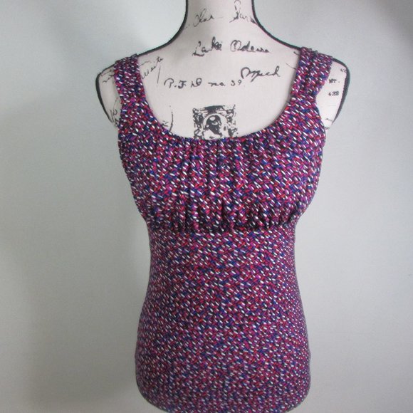 Ann Taylor Sleeveless Blouse XS Colorful - Picture 1 of 11